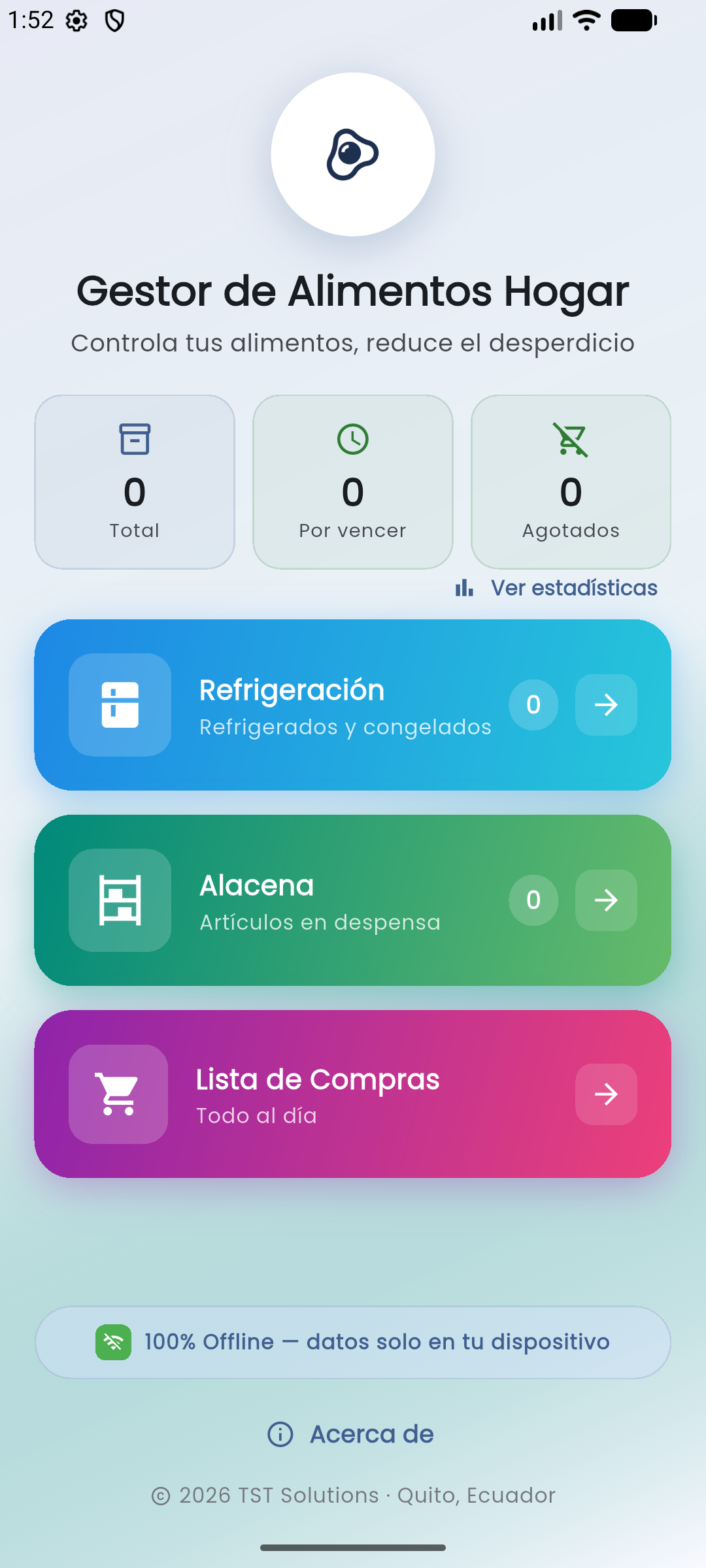 Gestor Alimentos Hogar