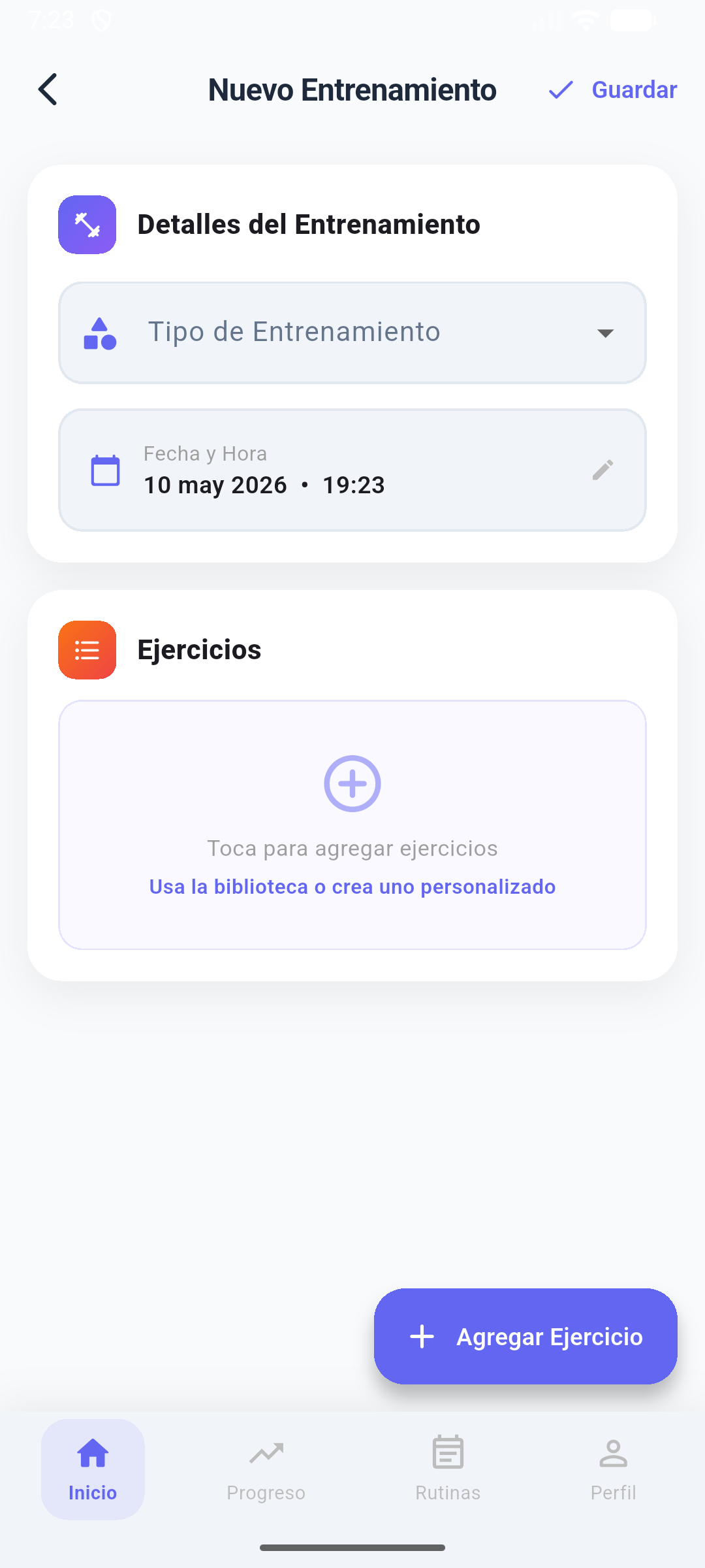 Seguimiento Fitness - Vista 2