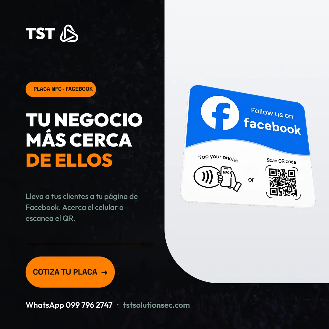 PLACA FACEBOOK NFC